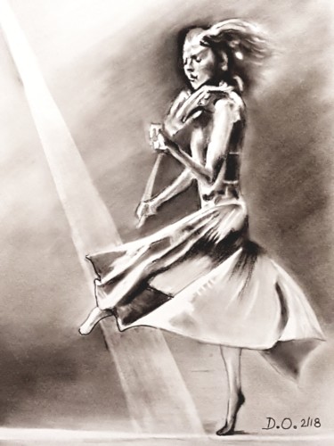 Disegno intitolato "Lindsey Stirling da…" da Dominique Obry, Opera d'arte originale, Pastello