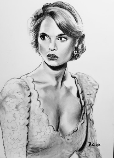 Drawing titled "Talisa Soto" by Dominique Obry, Original Artwork
