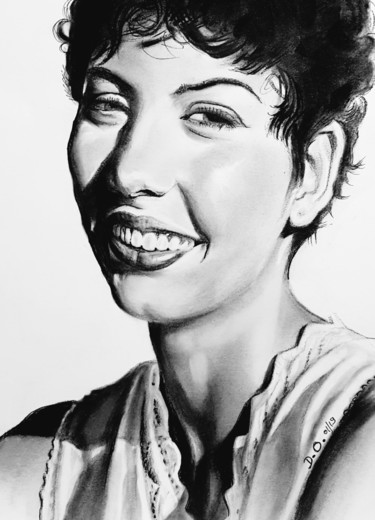 Dibujo titulada "Le sourire de la be…" por Dominique Obry, Obra de arte original, Pastel