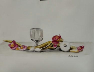 Drawing titled "Aquarelle bois flot…" by Dominique Obry, Original Artwork