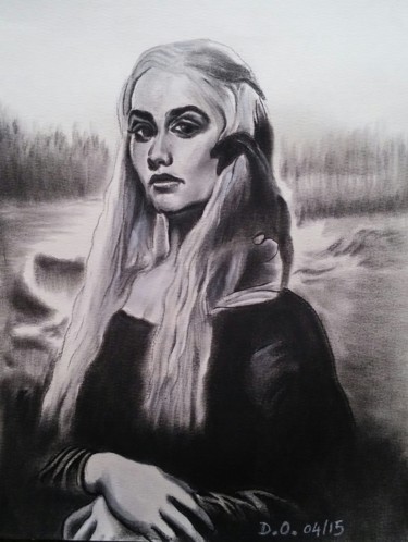 Dessin intitulée "Daenerys à la façon…" par Dominique Obry, Œuvre d'art originale