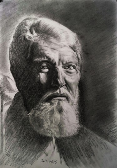 Drawing titled "portrait d'homme.jpg" by Dominique Obry, Original Artwork
