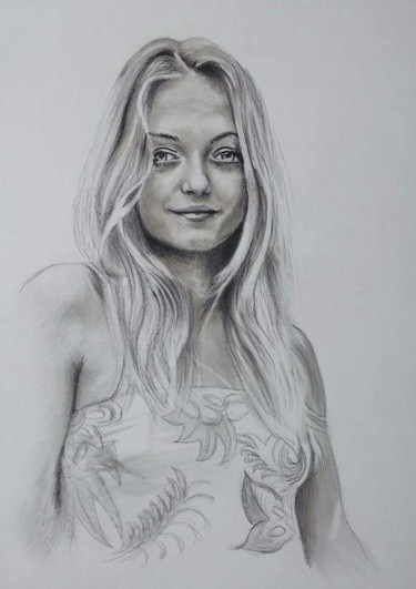 Drawing titled "Carla" by Dominique Obry, Original Artwork