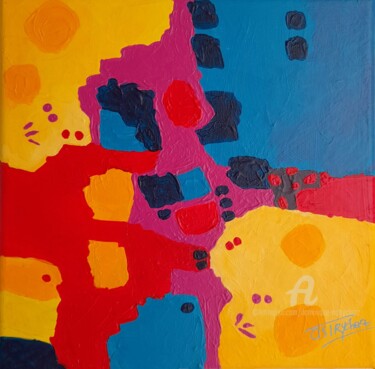 Painting titled "ABSTRAIT OCTOBRE 2" by Dominique Ostrycharz, Original Artwork, Acrylic Mounted on Wood Stretcher frame