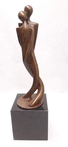 Sculpture titled "enlassè" by Dominique Peri, Original Artwork, Bronze