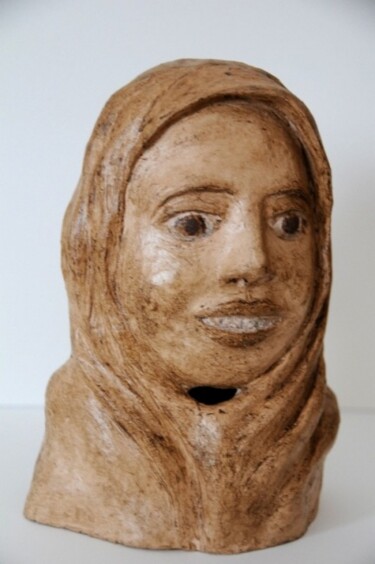Sculpture titled "Sabah, jeune Egypti…" by Dominique Petit, Original Artwork, Terra cotta