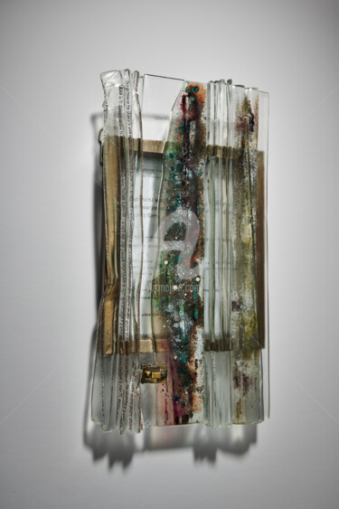Skulptur mit dem Titel "Personnalité" von Dominique Plastre, Original-Kunstwerk, Glas