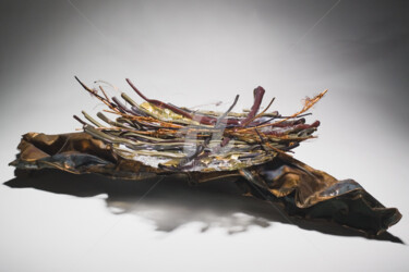 Sculpture intitulée "La fragilité mentale" par Dominique Plastre, Œuvre d'art originale, Verre