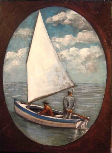 Peinture intitulée "blues à la flotte" par Dominique Richard, Œuvre d'art originale
