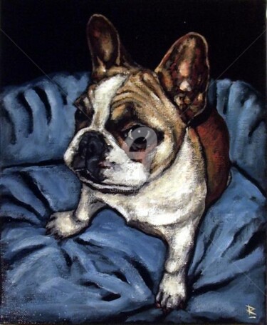 Peinture intitulée "bulldog 02" par Dominique Richard, Œuvre d'art originale