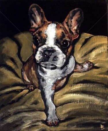 Peinture intitulée "bulldog 03" par Dominique Richard, Œuvre d'art originale