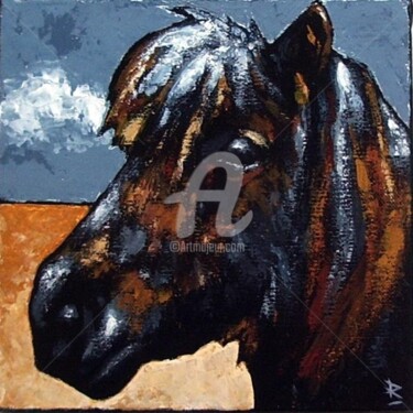 Peinture intitulée "poney01" par Dominique Richard, Œuvre d'art originale