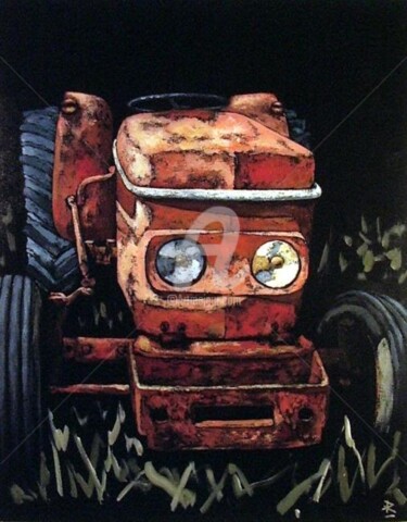Painting titled "renault 92x73" by Dominique Richard, Original Artwork, Acrylic