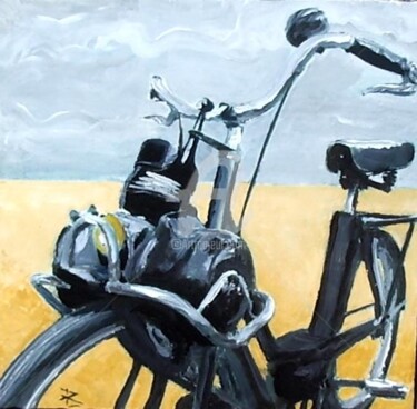 Painting titled "SOLEX 20X20 N°6" by Dominique Richard, Original Artwork