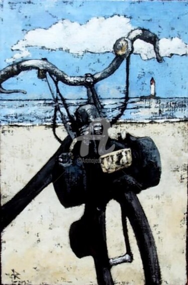 Painting titled "SOLEX 6P N°1" by Dominique Richard, Original Artwork