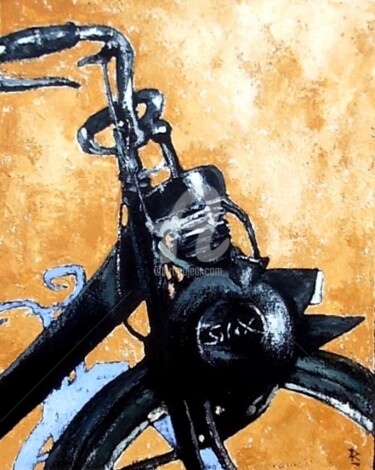 Painting titled "SOLEX 6F N°1" by Dominique Richard, Original Artwork
