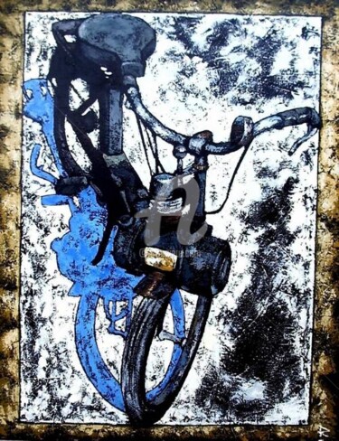 Malerei mit dem Titel "SOLEX 30F N°2" von Dominique Richard, Original-Kunstwerk, Acryl