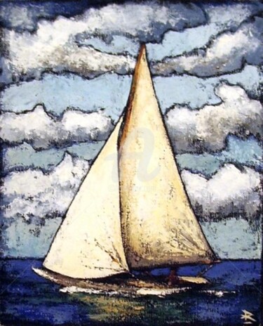 Malerei mit dem Titel "marine 3f.01" von Dominique Richard, Original-Kunstwerk, Acryl