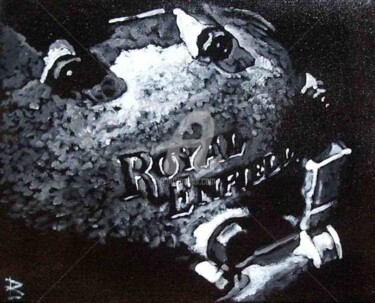 Pintura titulada "Royal Enfield 02" por Dominique Richard, Obra de arte original, Acrílico