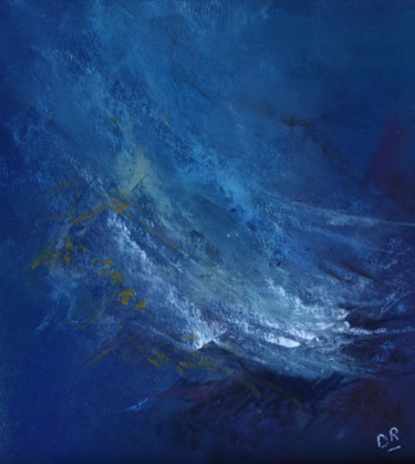 Painting titled "Orage 2" by Dominique Righi, Original Artwork, Pastel