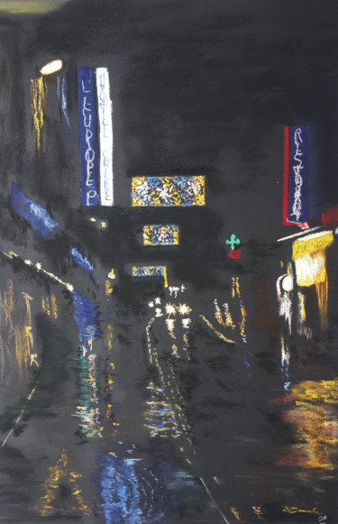 Painting titled "Noël à Poitiers" by Dominique Righi, Original Artwork