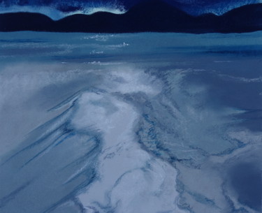 Painting titled "Luskentyre Beach 1" by Dominique Righi, Original Artwork, Pastel
