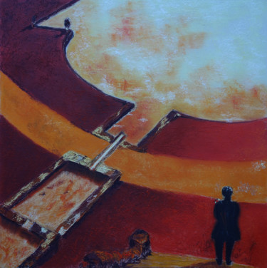 Painting titled "Estival" by Dominique Righi, Original Artwork, Pastel
