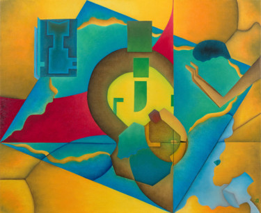 Peinture intitulée "Abstraction XX" par Dominique Rousseau, Œuvre d'art originale, Huile