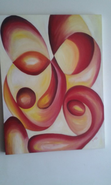 Painting titled "" masque " 2010" by Dominique Salmon, Original Artwork, Oil