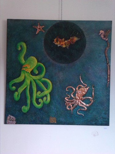 Peinture intitulée "" Octopus "  2015" par Dominique Salmon, Œuvre d'art originale, Acrylique