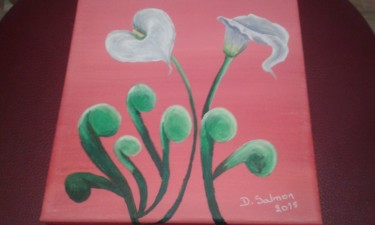 Painting titled "" Arum " 2015" by Dominique Salmon, Original Artwork, Acrylic