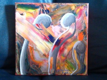 Painting titled "" Conciliabulbe " 2…" by Dominique Salmon, Original Artwork, Acrylic