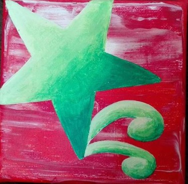 Painting titled "Noël 8" by Dominique Salmon, Original Artwork, Acrylic