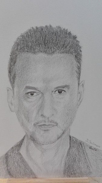 Drawing titled "Dave Gahan" by Dominique Salmon, Original Artwork, Graphite