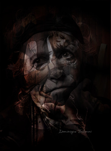 Digitale Kunst getiteld "Keith Richards" door Dominique Taïbouni, Origineel Kunstwerk, Foto Montage