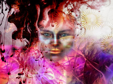 Digital Arts titled "Pourpre" by Dominique Taïbouni, Original Artwork, Photo Montage