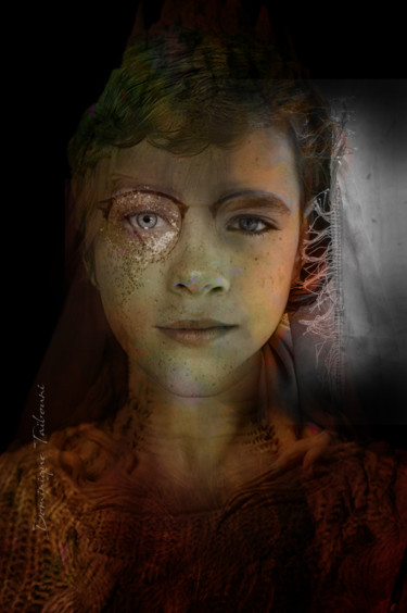 Digital Arts titled "Yeux vairons" by Dominique Taïbouni, Original Artwork, Photo Montage