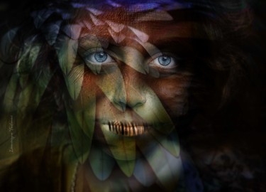 Digitale Kunst mit dem Titel "Amazonie" von Dominique Taïbouni, Original-Kunstwerk, Fotomontage