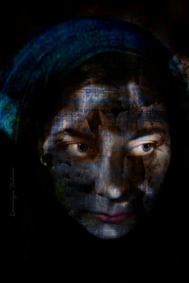 Digitale Kunst mit dem Titel "doute" von Dominique Taïbouni, Original-Kunstwerk, Fotomontage