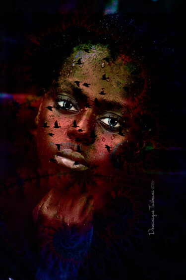 Digital Arts titled "Princesse brulante" by Dominique Taïbouni, Original Artwork, Photo Montage