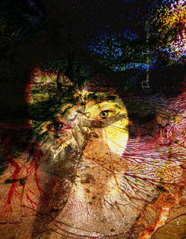 Arts numériques intitulée "en retrait" par Dominique Taïbouni, Œuvre d'art originale, Photo montage