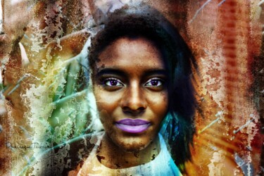 Digitale Kunst mit dem Titel "Africa" von Dominique Taïbouni, Original-Kunstwerk, Fotomontage