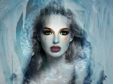 Digital Arts titled "Maja en hiver" by Dominique Taïbouni, Original Artwork, Digital Painting