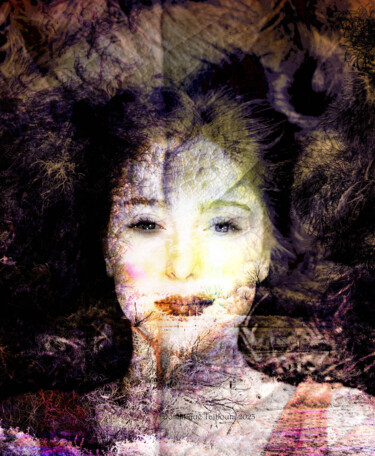 Digitale Kunst mit dem Titel "Sarah" von Dominique Taïbouni, Original-Kunstwerk, Fotomontage