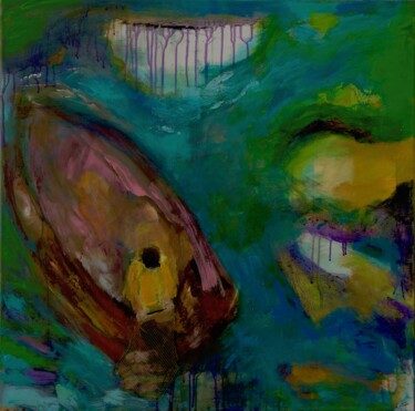 Картина под названием "Partie de pêche" - Dominique Villain, Подлинное произведение искусства, Акрил Установлен на Деревянна…