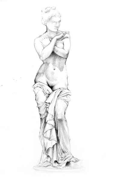Dessin intitulée "Aphrodite" par Dominique Vincent, Œuvre d'art originale