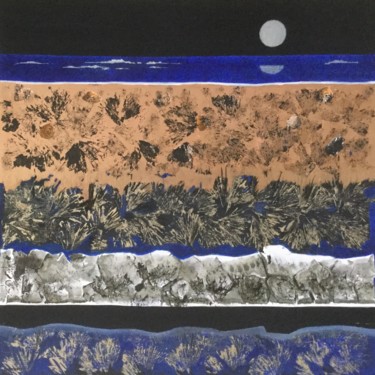 Peinture intitulée "Sous le sable IV" par Dominique Berton, Œuvre d'art originale