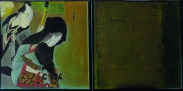 Peinture intitulée "Les amants Umegawa…" par Dominique Berton, Œuvre d'art originale