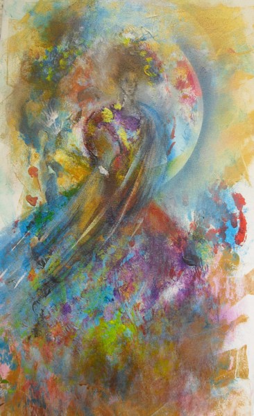 Painting titled "danseuse-espagnole-…" by Dominique Bertrand, Original Artwork, Other