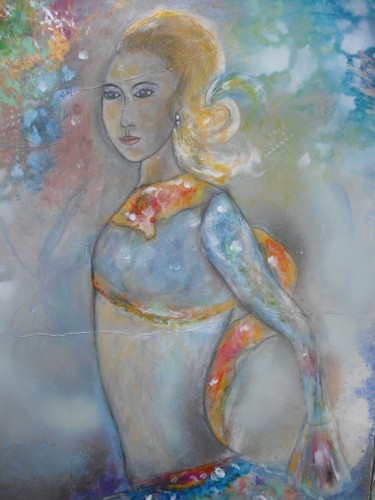 Painting titled "danseuse classique" by Dominique Bertrand, Original Artwork, Pastel Mounted on Cardboard